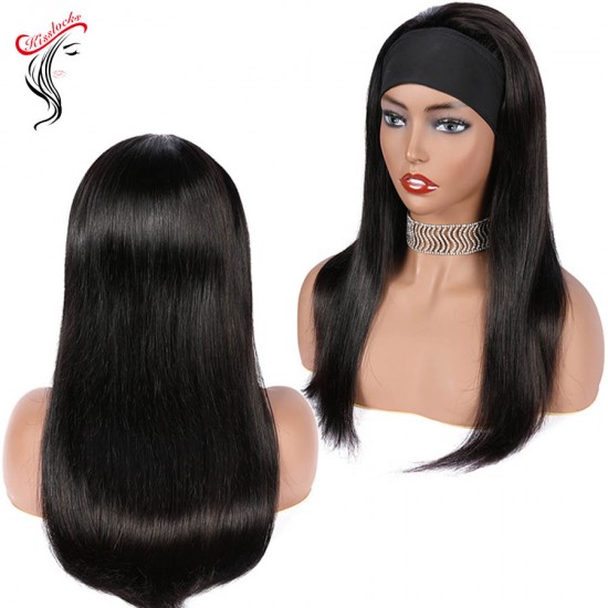 180% Density(use 3 bundles) Headband Wig Raw Hair Quality straight wavy curly different textures Pre-Attached Machine Made Glueless Wigs 180% Density(use 3 bundles) Headband Wig Raw Hair Quality straight wavy curly different textures Pre-Attached Machine Made Glueless Wigs